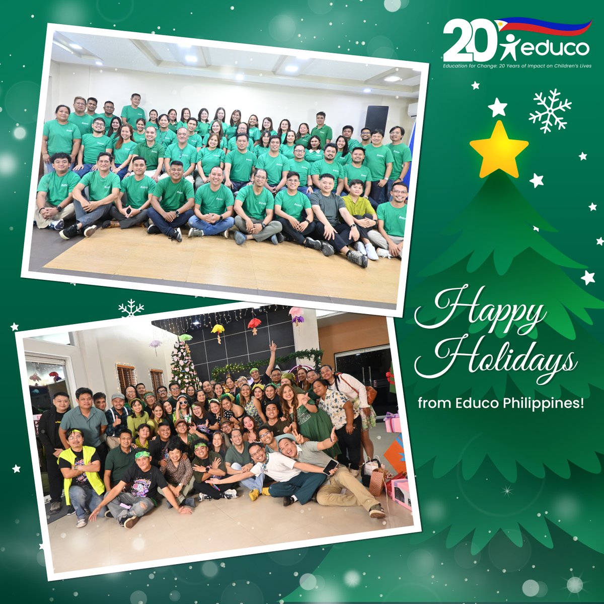 EducoPH's tweet photo. This holiday season, we celebrate 20 years of advancing children’s rights in the Philippines, made possible by your trust, partnership, and support.

Together, we continue building safer, inclusive spaces for children. 💚

#EducoPhilippinesAt20 #EducationHeals #BataBosesBukas https://t.co/q3Us4fO2K1