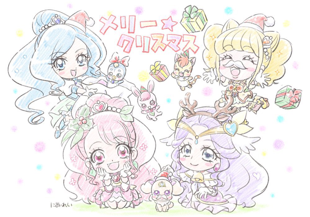 _Nia_Rei_'s tweet image. もうすぐクリスマス！ということで過去絵ですがクリスマスに向けてイラスト投稿させていただきます🎄
ヒープリのクリスマスイラストです！
#precure #プリキュア