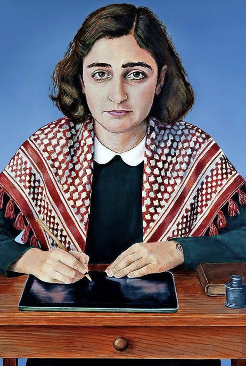 An artwork by Italian artist Constantino Ciervo depicting Anne Frank wearing a keffiyeh has sparked outrage for desecrating Holocaust memory.

Both the artist and the museum dismissed accusations of antisemitism, claiming: “This work is about Israeli actions, not Judaism.”

If