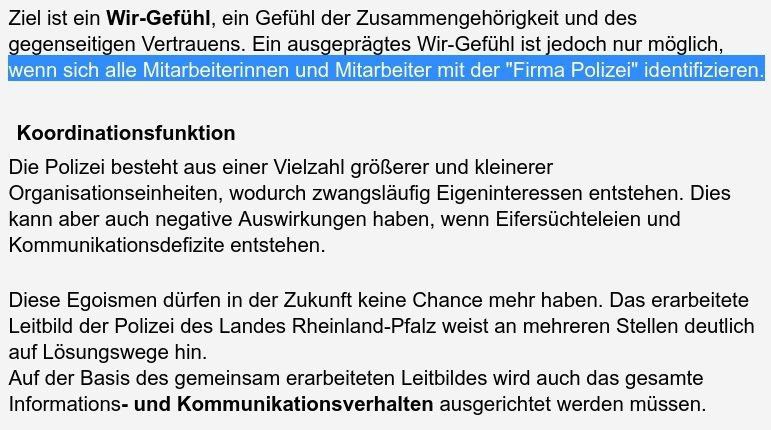 Polizei Rheinland-Pfalz räumt ganz offen ihre Rechtstellung ein: "Firma Polizei".

web.archive.org/web/2016030615…

Alles eine Firma, aber egal wir spielen weiterhin Staat in der Bundesrepublik in Deutschland. 

Die Insassen der BRiD wählen alle 4 Jahre ihren Klassensprecher...🤡