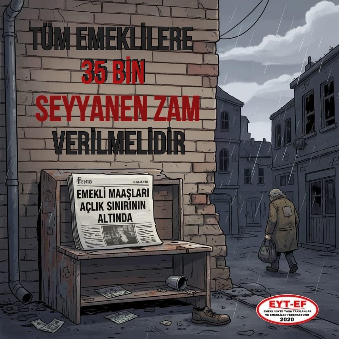 Enflasyon Farkı Zam Değildir

Tüm Emeklilere 35 Bin TL Seyyanen Zam Verilmelidir ‼️

#EmekliyiAçSefilBıraktılar
#5000KısmiyiSersefilBıraktılar