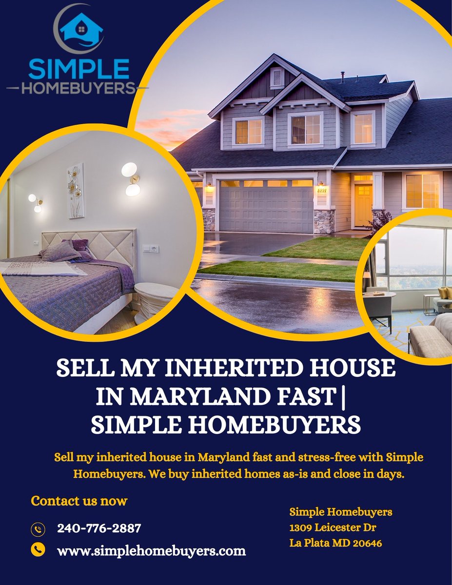Inherited a House in Maryland?

Not sure what to do next? You don’t have to deal with repairs, agents, or long waiting periods.

📞 Ready to move forward?
 DM us or visit Simple Homebuyers today for a free, no-obligation cash offer.

simplehomebuyers.com/sell-inherited…