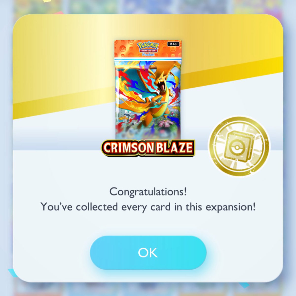 Another set done 😍 #PokemonTCGPocket #crimsonblaze