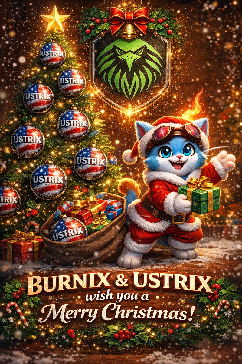 BurnixToken's tweet photo. 🎄✨ #BURNIX🔥 & #USTRIX⚡ wish a Merry Christmas to the entire #LUNCcommunity ! 💙
May you feel the magic of these holidays and enjoy precious moments with your loved ones as you come together to celebrate. 🎁👨👩👧👦
Warm wishes and happy holidays! 🌟🎅 https://t.co/AL5Uwnuuov