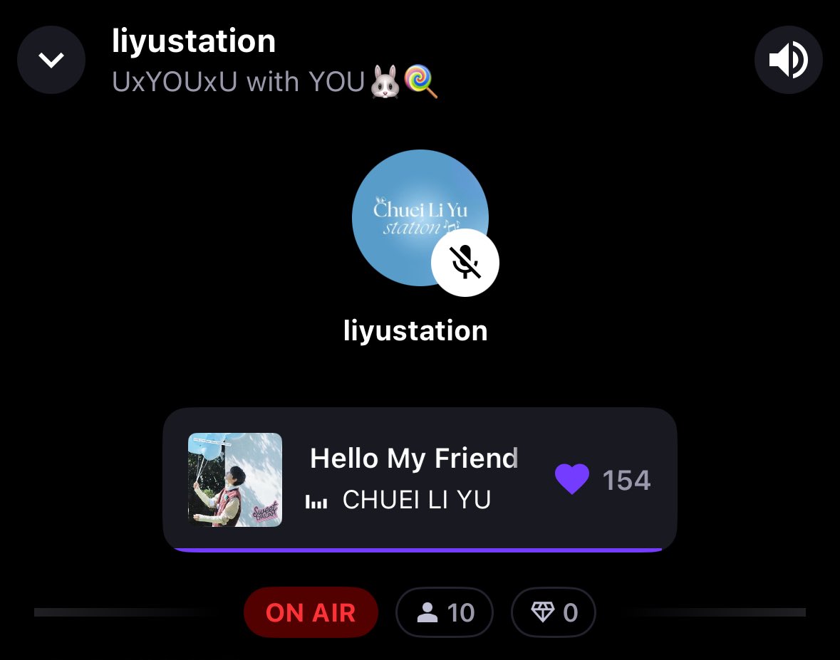 LIYUSTATION's tweet image. 🎵 — STATIONHEAD

Lobudans! We are on-air please join us and let’s increase our streams!

➖If you’re in, share your screenshots with the tag #LoveLiyUxYouxU 🐰💖

🔗 share.stationhead.com/fuqfjtnk6cx8 

#CHUEILIYU #崔立于 #최립우 #SWEET_DREAM