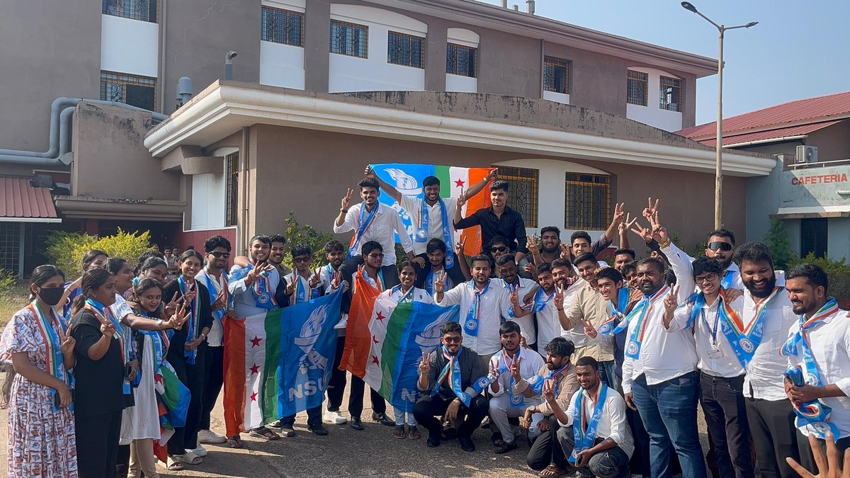 NSUI CLEAN SWEEP in Goa University Student Council elections!

Chairman Sai Desai, Secretary Soham Raut, Lady Member Shruti Pawar &amp; Executive Members.

Grateful to every student who voted for change in Goa.

This mandate is for progressive, student-first politics.

Proud of the