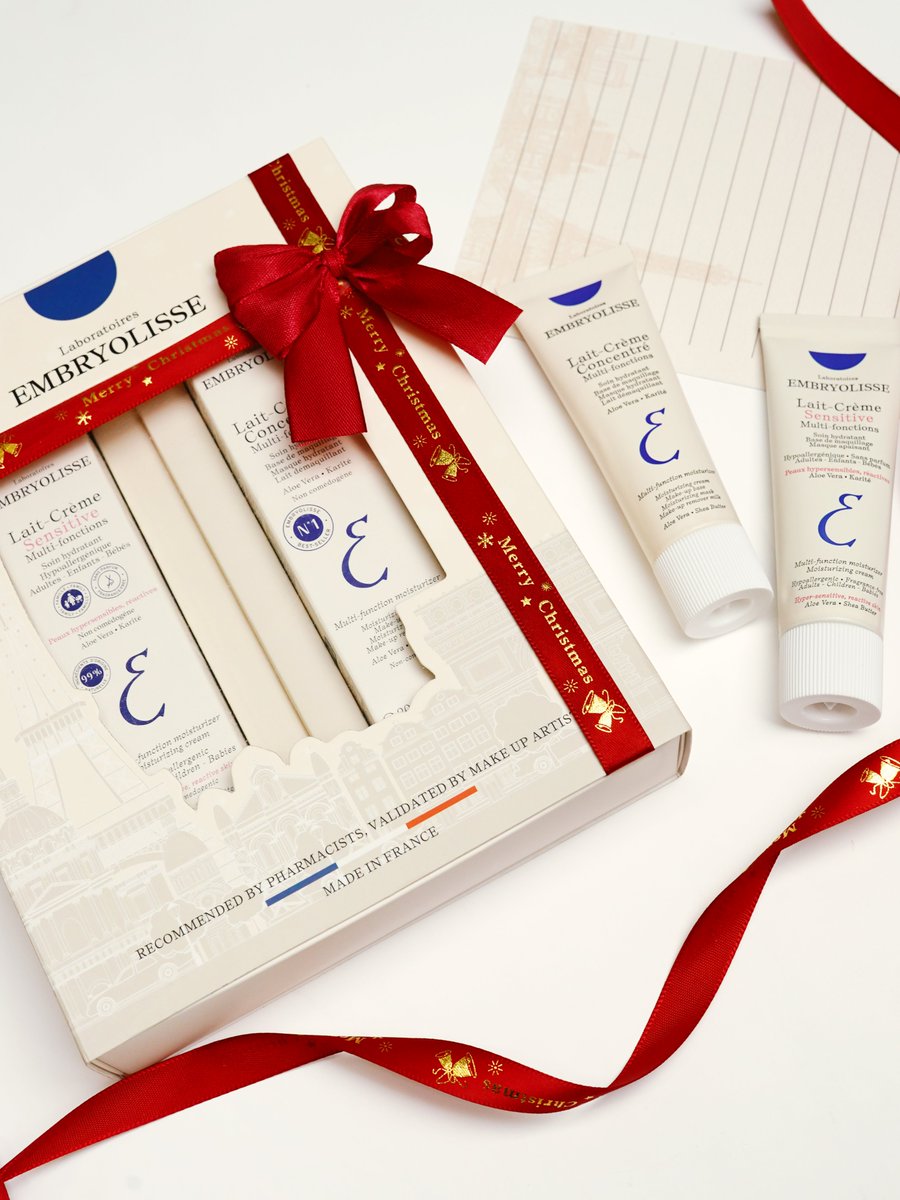 Embryolisse_idn's tweet photo. Because the best gifts are the ones you’ll keep using 🎄🎁
Embryolisse Christmas Gift Set with Lait-Creme Concentre and Lait-Creme Sensitive are waiting for you at our official store ✨

#EmbryolisseIndonesia #DermaSkincare #DermaMoisturizer #Moisturizer https://t.co/0RJTXn6vWO