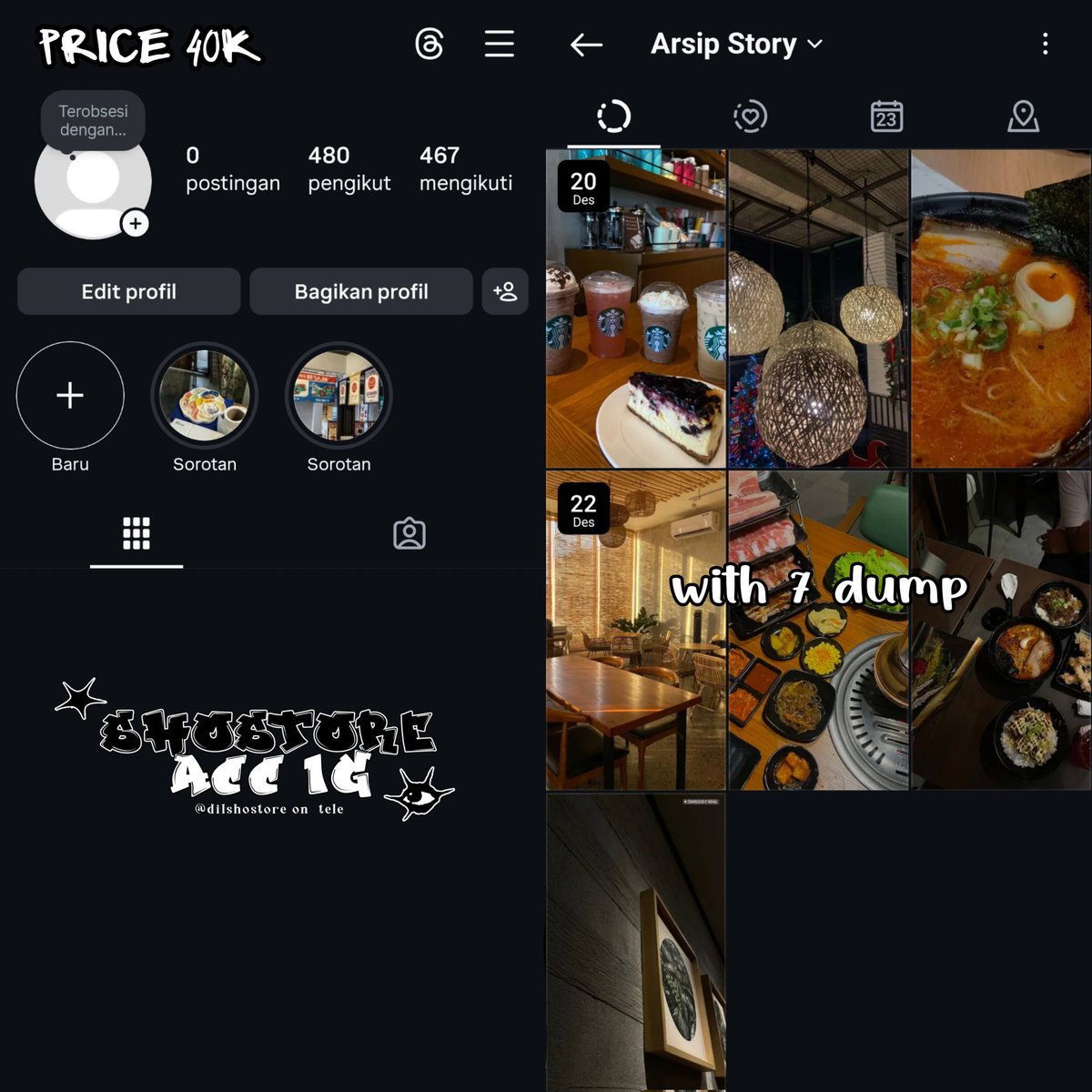 sho | jual akun ig tweet media