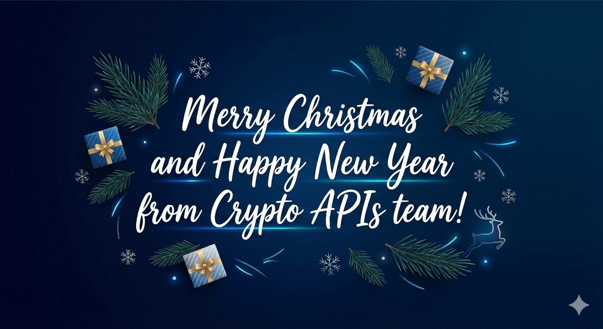 Season’s greetings from the #CryptoAPIs team🎄
Thank you to our clients and partners for trusting us to support blockchain projects worldwide. Your confidence drives us to deliver competitive infrastructure every day.
Merry Christmas and Happy New Year!

#Blockchain #Web3 #Crypto