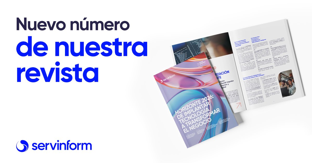 ¡Ya está aquí la nueva edición de nuestra Revista!
🎯 Horizonte 2026: de implantar tecnología a transformar el negocio.
Accede aquí a todos los contenidos y prepara tu empresa para un 2026 cargado de éxitos junto a Servinform.
👉🏻 servinform.es/revista/