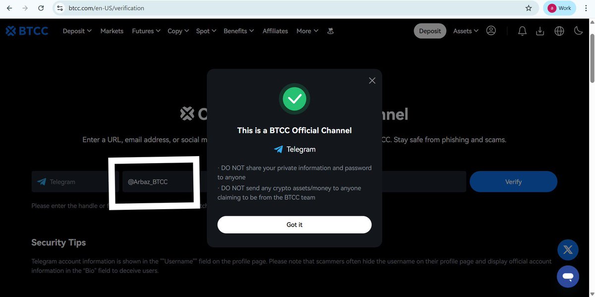 arbaz099's tweet photo. Happy to share that I’ve joined BTCC Exchange as a Listing Manager 🚀

BTCC is one of the oldest crypto exchanges, founded in 2011, with a strong reputation in futures and derivatives trading. The platform is known for its security-first approach and a steady global user base 🌐

Excited to work with founders and teams building real products in this space.

For listings or collaborations, feel free to reach out:
Telegram: https://t.co/F7NtEkqni6

You can verify my X and Telegram via the official BTCC website. ✅