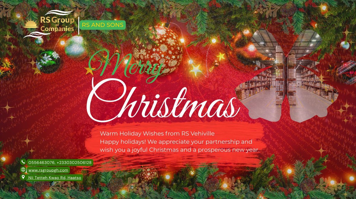 rs_groupsons's tweet photo. Wishing you a season filled with joy, gratitude, and meaningful connections. Merry Christmas from all of us at RS &amp; Sons. https://t.co/0AhLtctyc7