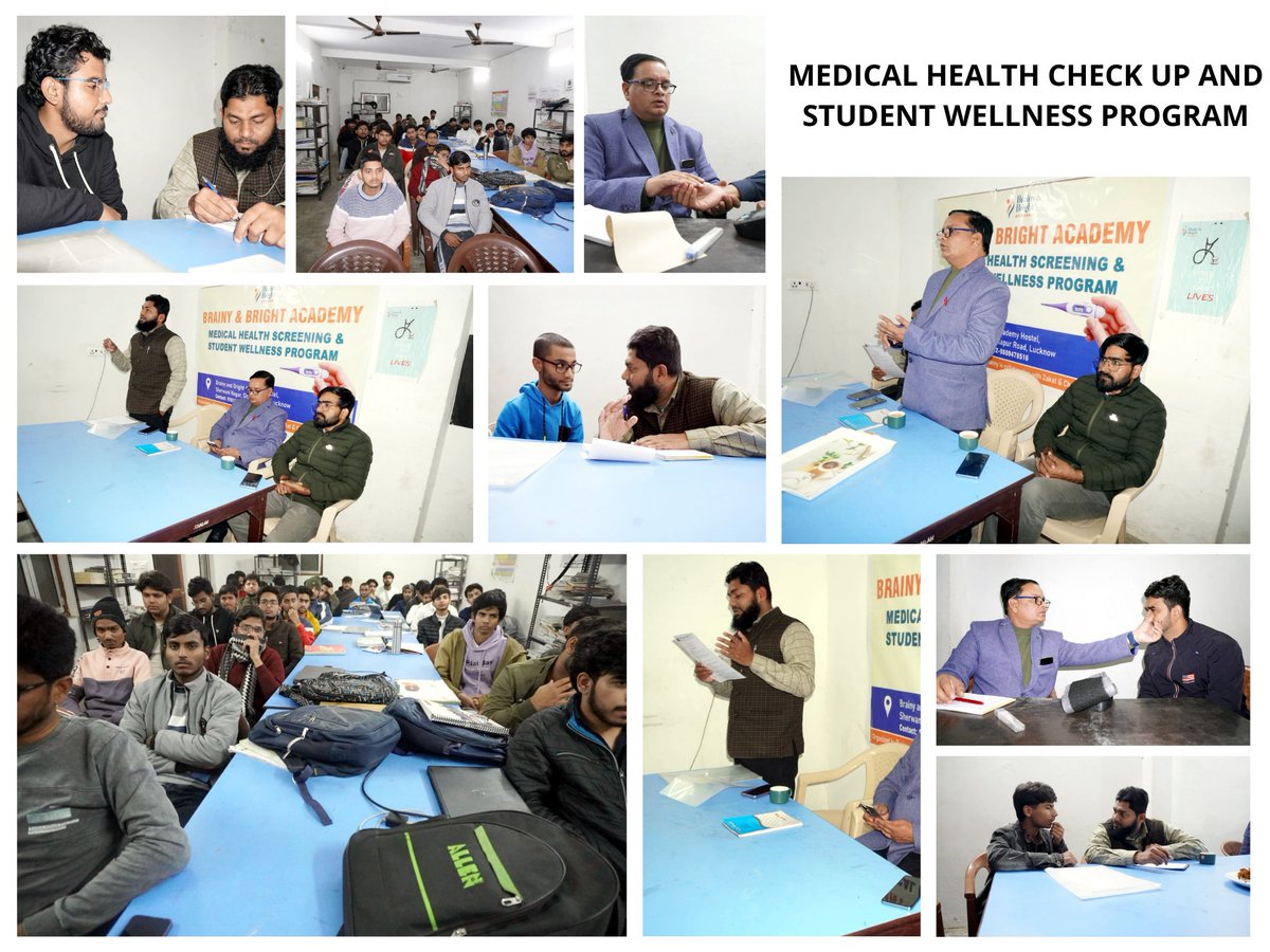 <a href="/Brainyacademy1/">Brainy and Bright Academy</a>, organized a Medical Health Checkup &amp; Student Wellness Program on 22 Dec
Students received health screenings, wellness guidance, and one-to-one consultations under the guidance of Dr. Fareed Ahmad &amp; Dr. Ashraf Najeeb.
Committed to student wellness and development.