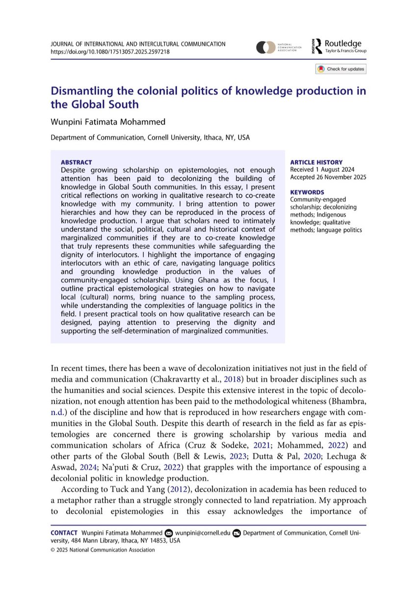 wunpini_fm's tweet image. Closing out the year on a 10/10 record. 🔥

Excited to share publication Number 10 for 2025! Waa! I can't stand me. 😂 I'm setting records for myself and breaking them. In 2022, I published 7 papers.

This year, NINE articles and a BOOK! 😱

Download here: tandfonline.com/eprint/HAQW64D…