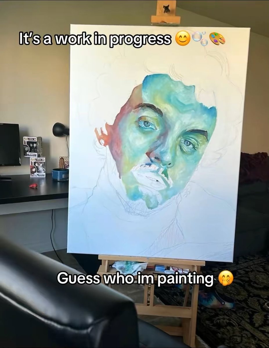 artby_divanna's tweet image. Guess the inspiration 🤭🎨 and yesss it’s a work in progress 🫶🏼🤍 #fyp #portrait #paintinginprogress #artworks