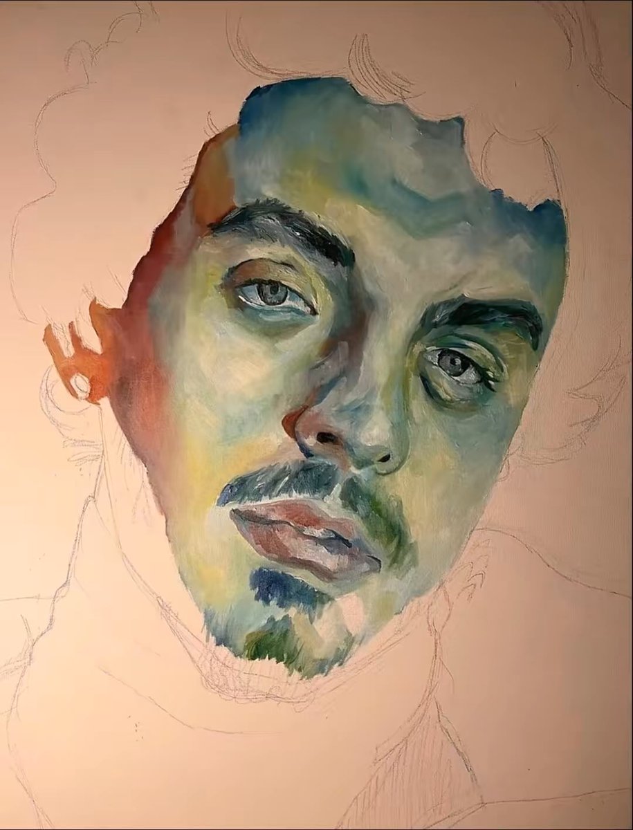 artby_divanna's tweet image. Guess the inspiration 🤭🎨 and yesss it’s a work in progress 🫶🏼🤍 #fyp #portrait #paintinginprogress #artworks