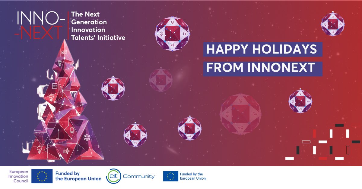 InnoNext_EU's tweet photo. Season’s greetings from the InnoNext team!

Thank you to all talents, startups &amp; partners for making 2025 a year of innovation and collaboration across Europe.

Let’s keep building an open, diverse, and impactful community. https://t.co/ZaaMSXywiX