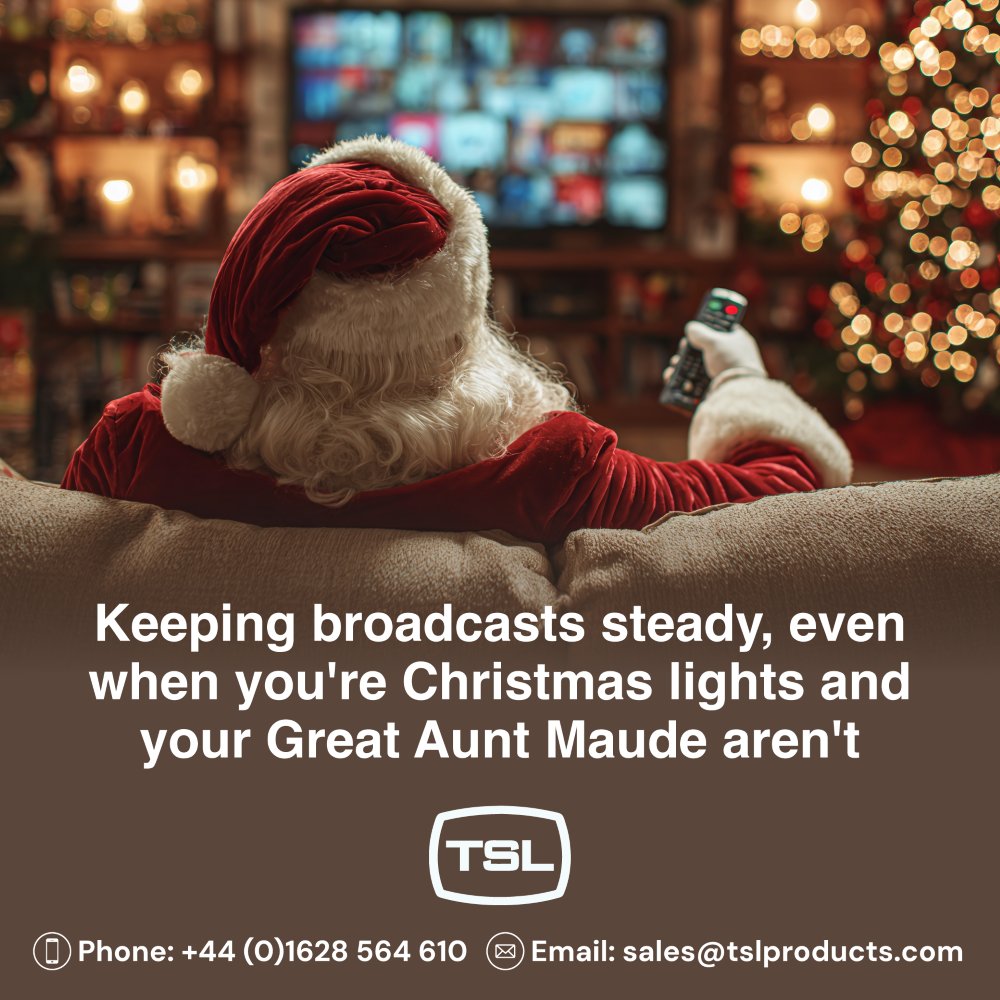 Merry Christmas from TSL 🎄

Here’s to steady meters, consistent signals and equipment more reliable than your Christmas lights. Have a great break - and thank you to everyone keeping broadcasts running over the holidays.

#TSL #Broadcast #MerryChristmas #AVTech