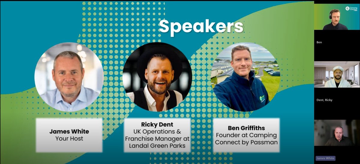 🌟 Thank you to everyone who joined our Delivering a 5★ Experience at Your Park webinar!
Great turnout, great questions, and huge thanks to Ricky Dent (Landal Green Parks), Ben Griffiths (Camping Connect) &amp; host, James White.
Missed it? Watch it here 👉 bit.ly/4j9sHI5