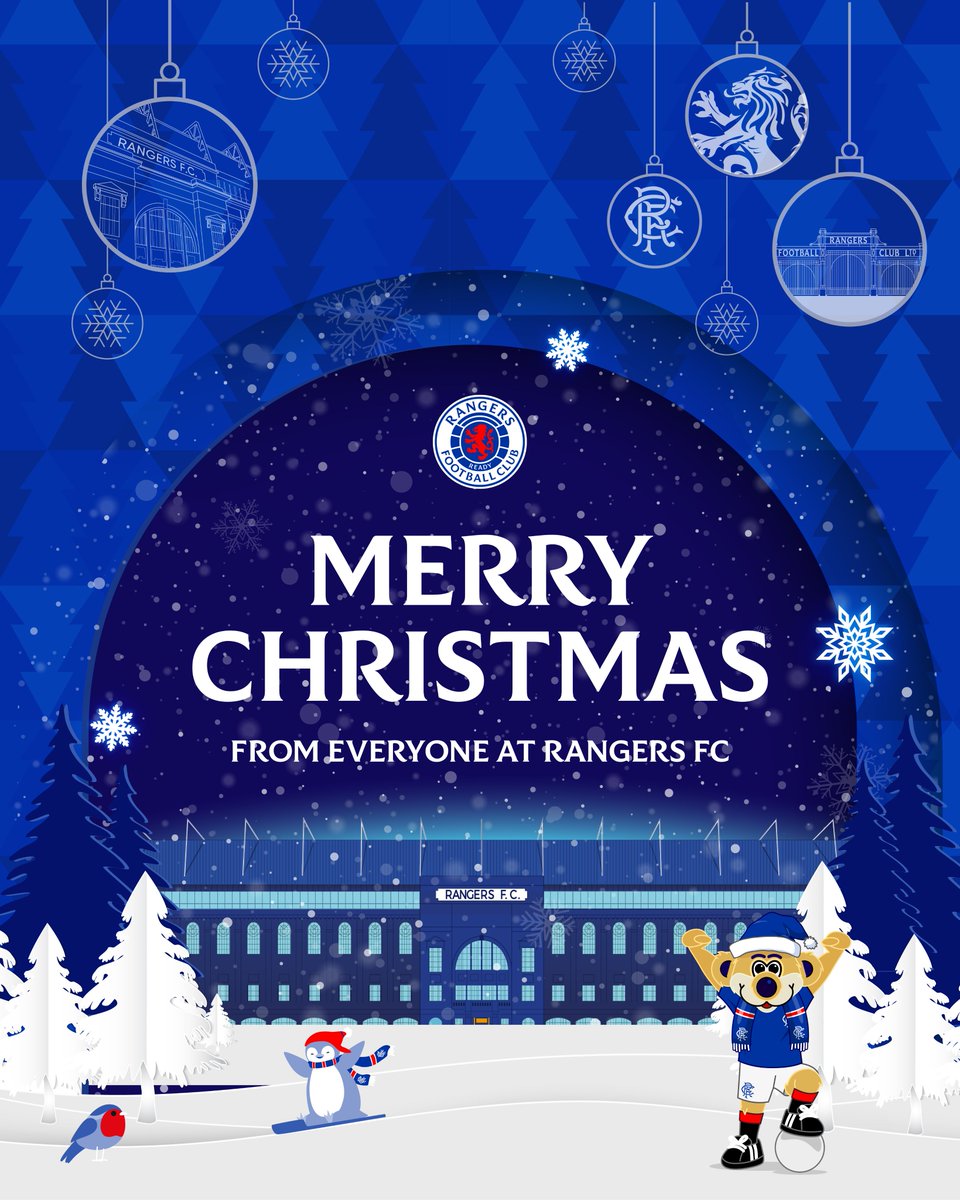 RangersFC's tweet image. 🎄 Merry Christmas from everyone at Rangers! 💙