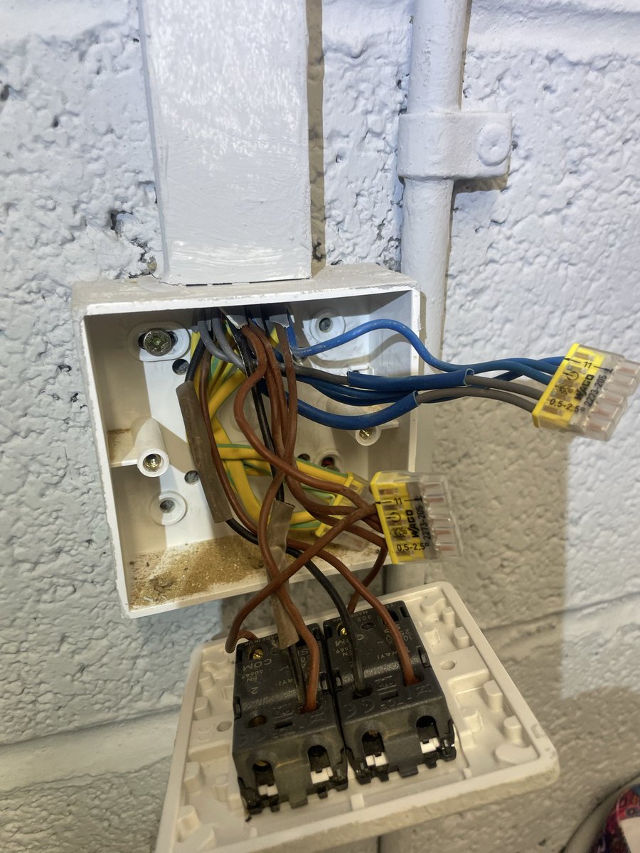 Brilliant spot one of the problems.
Last two electricians couldn’t sort it.