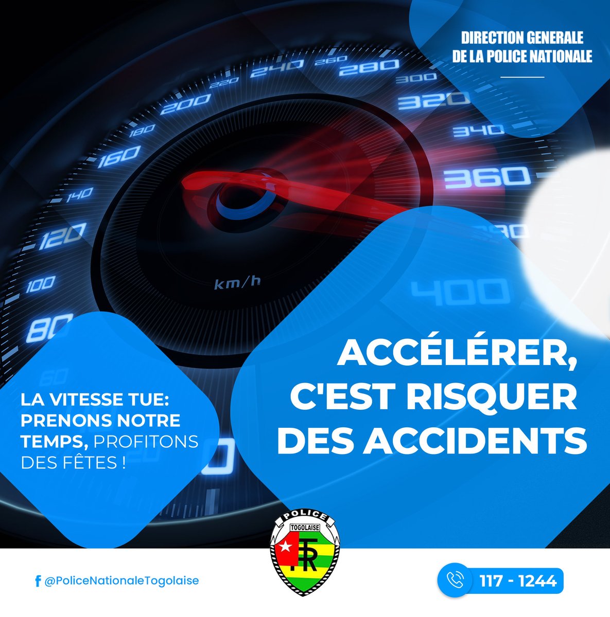 Attention aux excès de vitesse. 
Mieux vaut arriver en retard que finir sur un lit d'hôpital, voire pire...