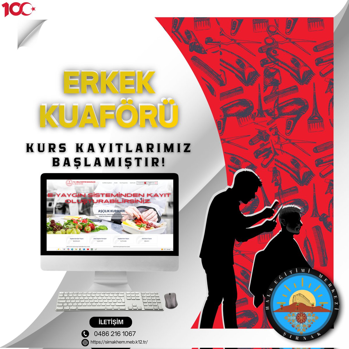 📍Erkek Kuaförü kurs kayıtlarımız başladı.