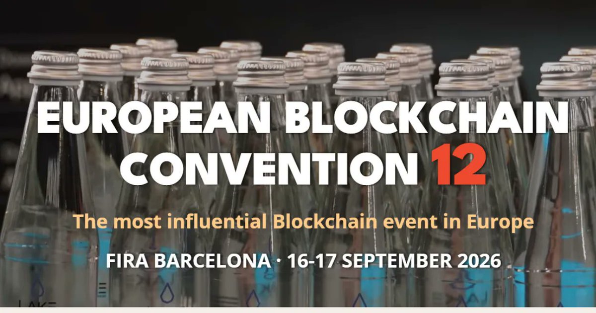 Olivia1492368's tweet photo. Join the conversation at European Blockchain Convention 12 this September.

Learn from real builders, connect with key decision-makers, and stay ahead of the Blockchain curve.

📍 Europe | 📅 16–17 Sept 2026

#CoinpediaEvents #Blockchain #BlockchainEvent
https://t.co/AC5qiZOvN1 https://t.co/DGIMMJ4aPN