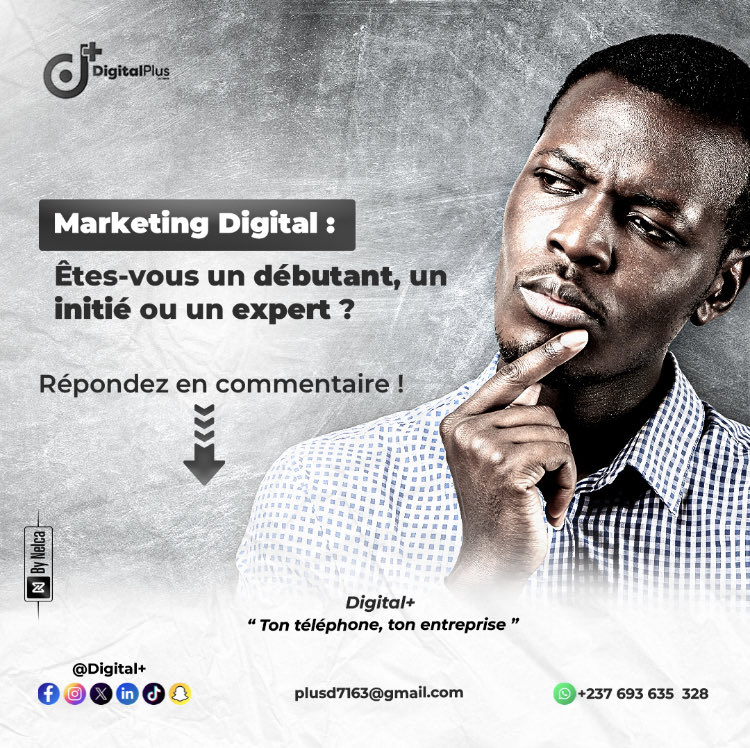 Digitalplus237's tweet image. 𝑸𝑼𝑬𝑳 𝑬𝑺𝑻 𝑽𝑶𝑻𝑹𝑬 𝑵𝑰𝑽𝑬𝑨𝑼 𝑬𝑵 𝑴𝑨𝑹𝑲𝑬𝑻𝑰𝑵𝑮 𝑫𝑰𝑮𝑰𝑻𝑨𝑳 ? 
🚀

Dites-nous tout en commentaire :

🌱 1. 𝑫É𝑩𝑼𝑻𝑨𝑵𝑻
🚀 2. 𝑰𝑵𝑰𝑻𝑰É 
🏆 3. 𝑬𝑿𝑷𝑬𝑹𝑻

#MarketingDigital #Sondage #CommunauteDigital #Expertise #Collaboration #NousAccompagnons