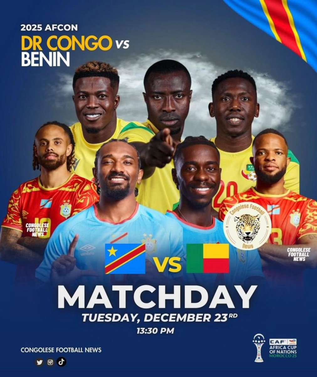 Chers Léopards,
Vous êtes la fierté de toute une Nation. Le peuple congolais croit en vous, vous porte dans son cœur et vous accompagne dans chaque instant de cette CAN 2025. Pour ce premier match, nous vous envoyons toute notre force et nos énergies positives. Faites-nous rêver,
