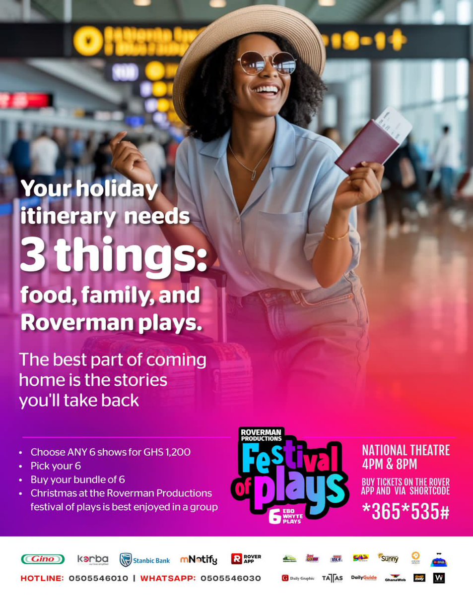 KingFabulo's tweet photo. It’s Christmas/New Year season again! Roverman Productions brings you Uncle Ebo Whyte’s best plays at the 2025 Festival of Plays. Don’t miss it! #FestivalOfPlays https://t.co/G06OW8QAdr