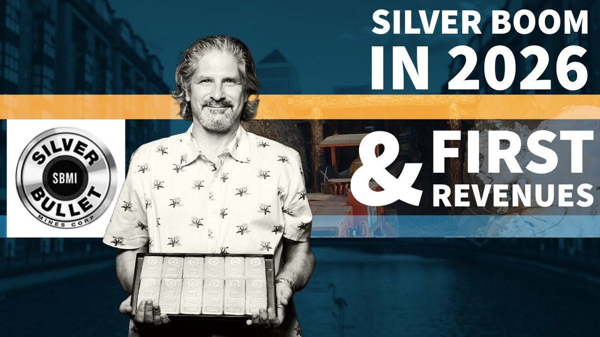 BulletMines's tweet photo. Silver Bullet Mines: First Revenues & Silver Boom in 2026
VP of Capital Markets @ClausiPeter spoke to @StockBoxMedia about a transformative year for the company and what lies ahead!
Watch the full interview here: https://t.co/k6FyFlsLqc #SBMI #SilverNews https://t.co/BxA7067ao6