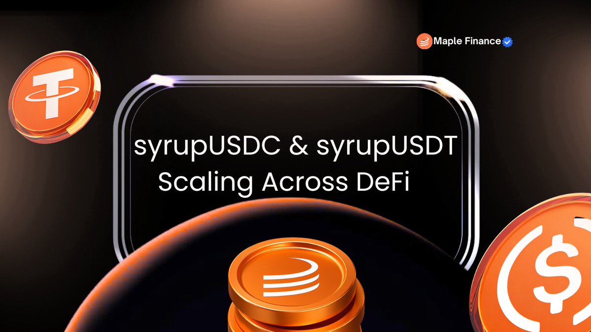 syrupUSDC and syrupUSDT continue to scale across DeFi.

Now integrated with Aave, Fluid, Jupiter, Spark, and Kamino, Maple’s yield dollar assets are becoming core infrastructure for onchain capital allocation.

These integrations aren’t about short-term incentives they’re built