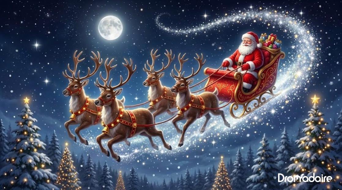 La magie de Noël est là ! 🎄✨

La nouvelle Dromacarte gratuite « L’Envol magique du Père Noël » vous emmène dans un ciel étoilé, où le Père Noël traverse la nuit guidé par ses rennes, avant de souhaiter un Joyeux Noël scintillant. 

À envoyer ici 👇🏻
dromadaire.com/post/9120-l-en…