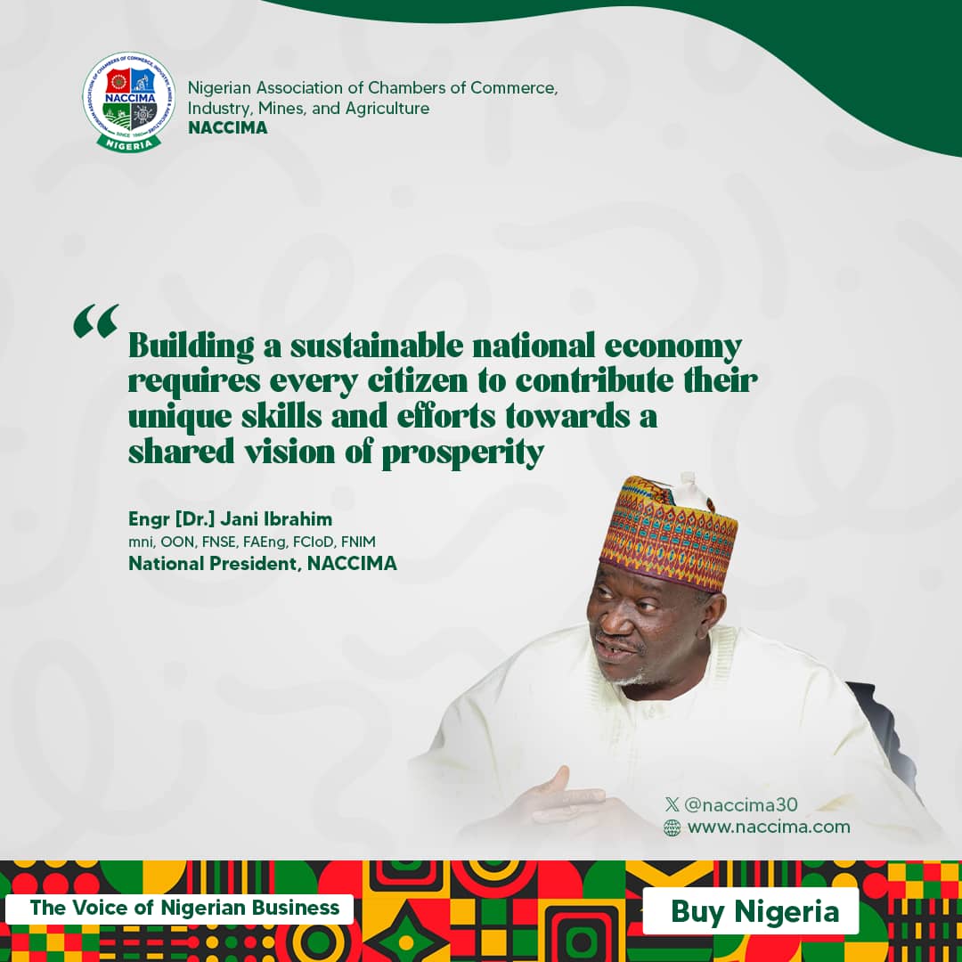 b_jarmari02's tweet image. "Building a sustainable national economy requires every citizen to contribute their unique skills and efforts towards a shared vision of prosperity" - Engr (Dr.) Jami Ibrahim mni, OO, FNSE, FAEng, FCIoD, FNIM
National President, NACCIMA