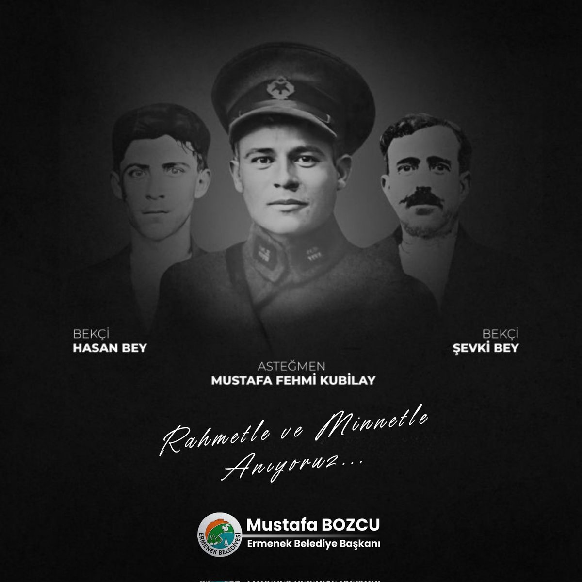 Cumhuriyetimizin temel değerlerine ve laikliğe yönelik karanlık bir saldırı olan Menemen Olayı’nda şehit edilen Asteğmen Mustafa Fehmi Kubilay ile Bekçi Hasan Bey ve Bekçi Şevki Bey’i rahmet, minnet ve saygıyla anıyoruz. 🇹🇷