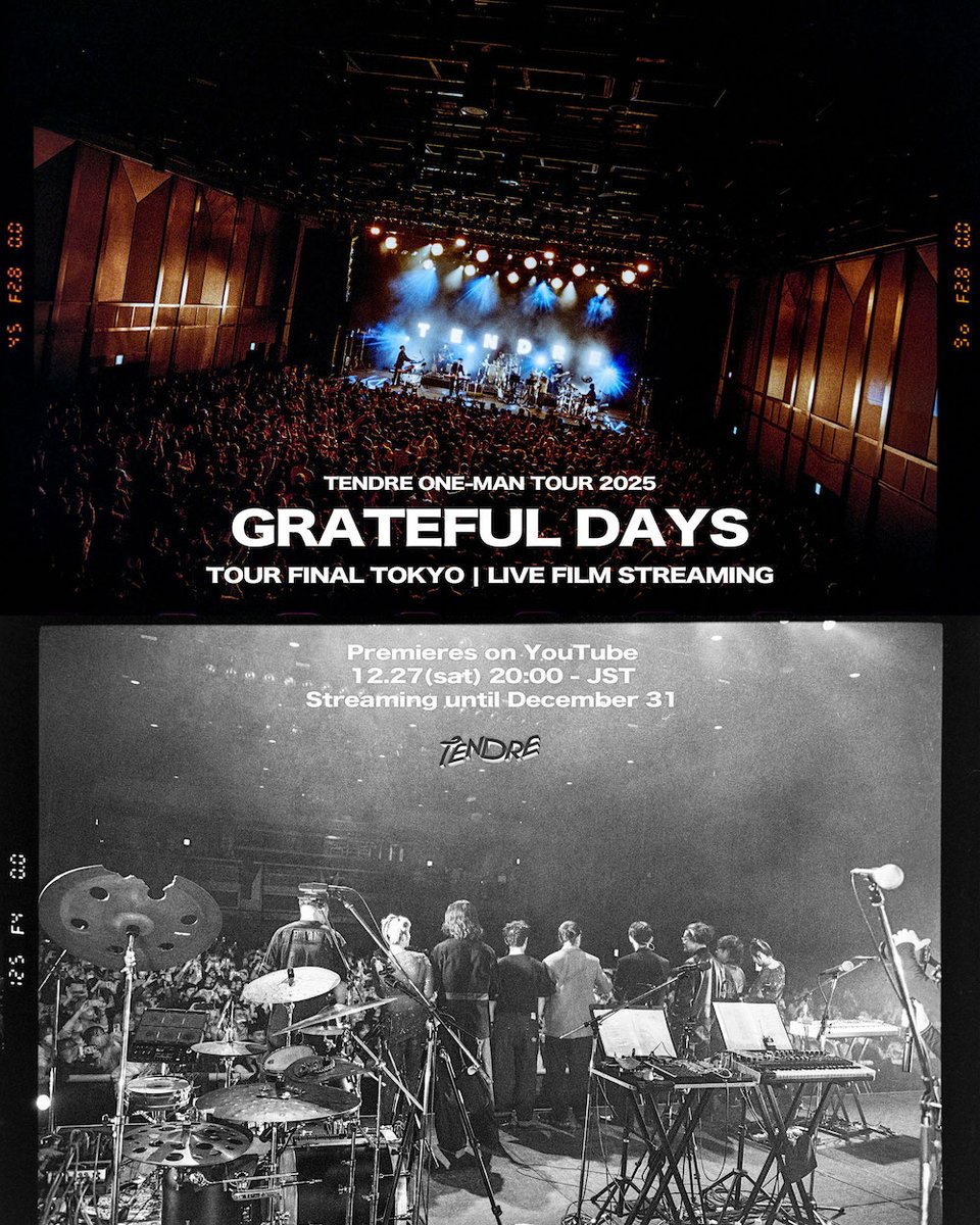 Spincoaster's tweet photo. 【NEWS】TENDRE、全国ツアー『GRATEFUL DAYS』最終公演がYouTubeにて全編公開 https://t.co/wtcF30HkFT @tanaakin https://t.co/st3Wj2H4C4