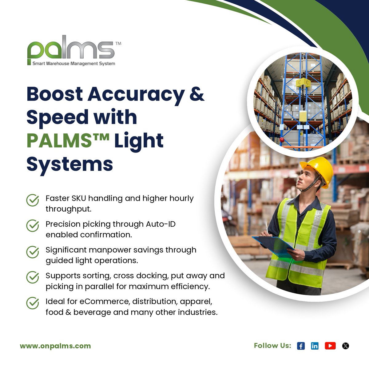 onpalms1's tweet image. PALMS™ Put-to-Light &amp;amp; Pick-to-Light systems boost warehouse speed and accuracy.

Schedule a Demo: shorturl.at/lN354
#PutToLight #picktolight #WarehouseAutomation #SmartWarehouse #orderfulfillment #materialhandling #WarehouseTechnology #Intralogistics #WarehouseAutomation