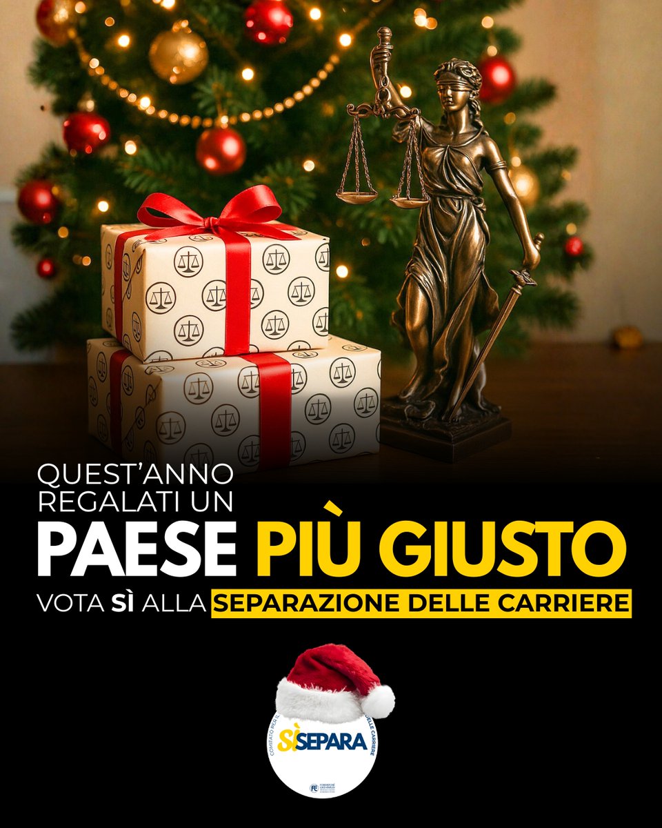 Per #Natale regalati un paese più giusto, sostieni #SìSepara, il Comitato della <a href="/fleinaudi/">Fondazione Luigi Einaudi</a> per il sì alla #SeparazionedelleCarriere 👇
gofund.me/163dcebc1