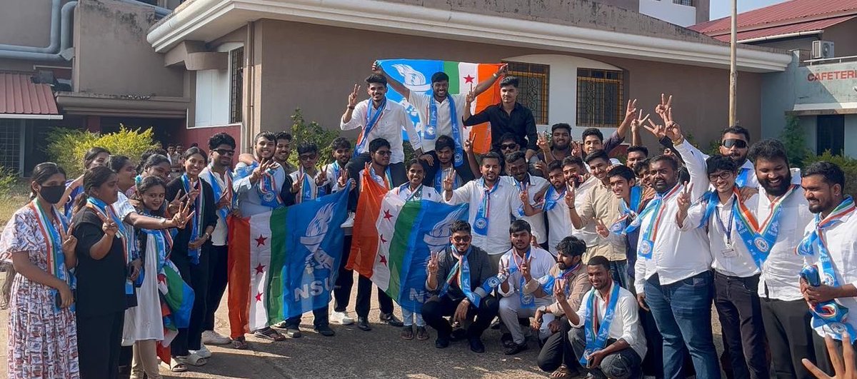 GAME CHANGER! Goa's GenZ has spoken — BJP's divisive politics won't fly here! 

<a href="/NSUIGoa/">NSUI Goa</a> students wing of <a href="/INCGoa/">Goa Congress</a> and Goa Forward alliance students' wing sweeps Goa University elections! 

Massive mandate for unity &amp; change! Congrats to the winning team and all elected reps —