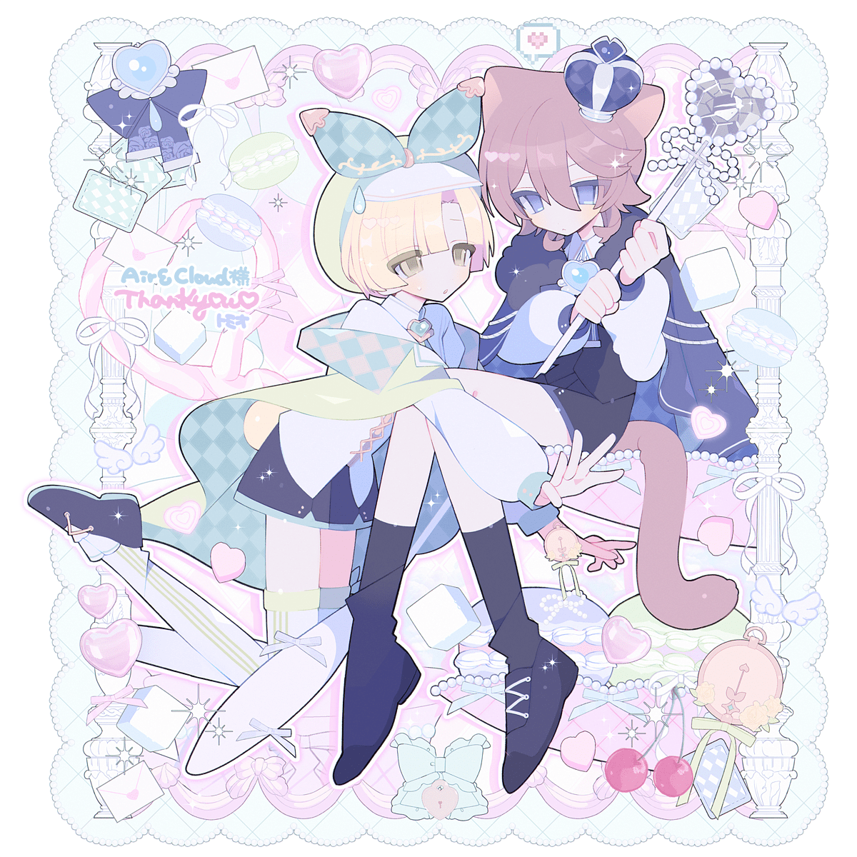amsuimin's tweet photo. #Skeb ありがとうございました︎︎🐈🐰☕✧ https://t.co/MMxLqWxb1v