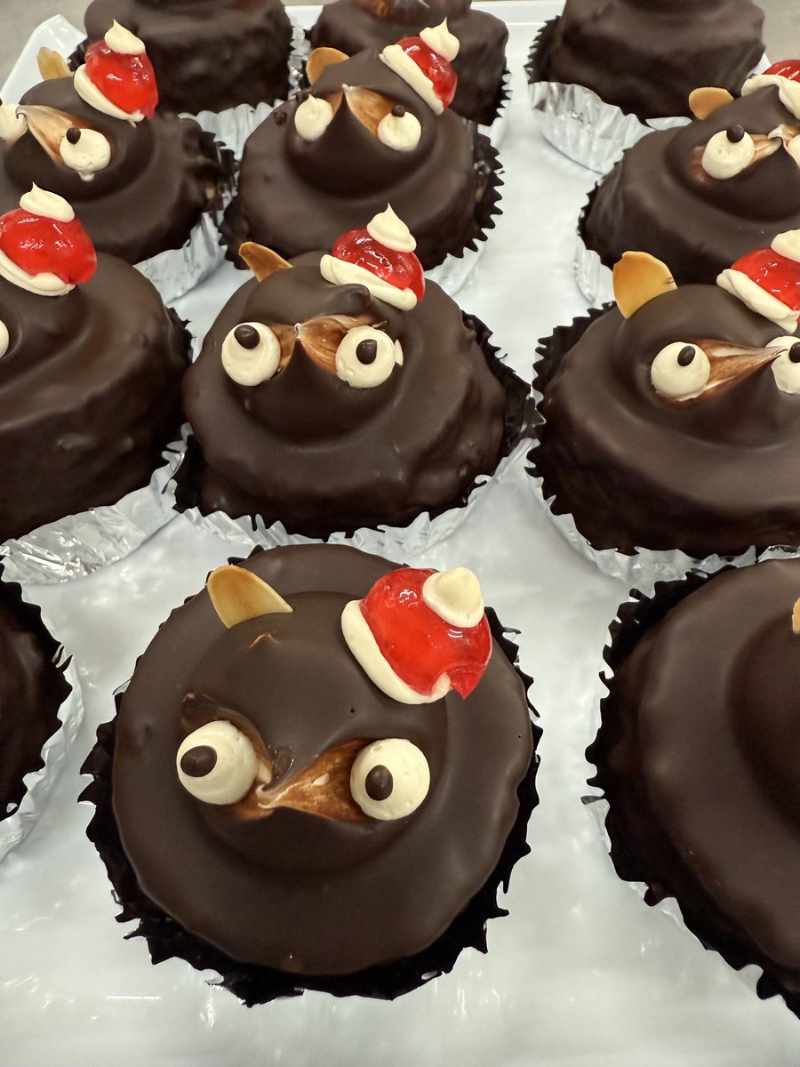 🎄Merry Christmas🎄
毎年大人気の
クリスマス限定🎅たぬきケーキ
ただいま販売中です✨
真っ赤なサンタ帽をちょこんと乗せた今だけのたぬきたち✨
良かったらお気に入りのこを見つけて連れて帰ってください😊✨
#大友パン店  #たぬきケーキ