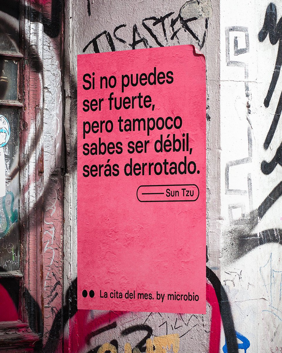 Ni héroes ni mártires. A veces, saber adaptarse es la mejor estrategia.

Y si te suscribes a nuestra newsletter, no solo te llevas una cita: también lecturas, herramientas y novedades para una vida un poco mejor🙃

🔗 microbio.tv/recursos/newsl…

#CitaDelMes #newsletter