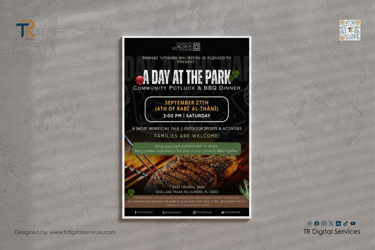 Proud to design community-focused posters for Markaz ‘Uthman Ibn ‘Affan 🤍

Clear visuals. Purpose-driven layouts. Designs that bring people together.

📩 Contact us: trdigitalservices.com/contact/
🌐 trdigitalservices.com

#IslamicDesign #MasjidEvents #GraphicDesign
