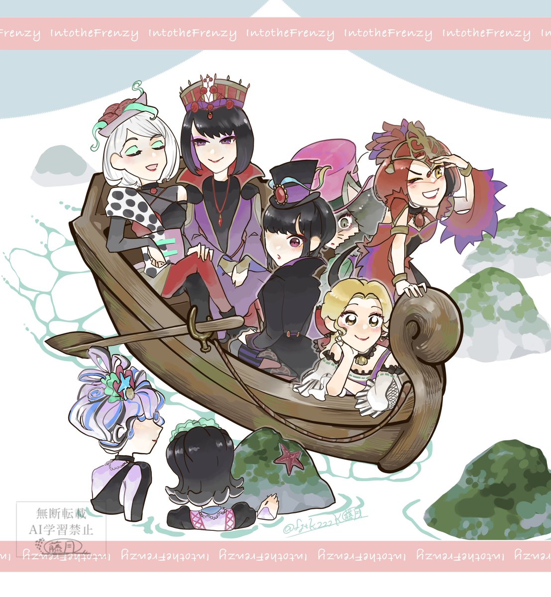 #今年一番伸びた絵ではないが個人的に気に入っている絵を貼る

強いて挙げるならこれです🚣‍♀️
集合絵好きなので🫶