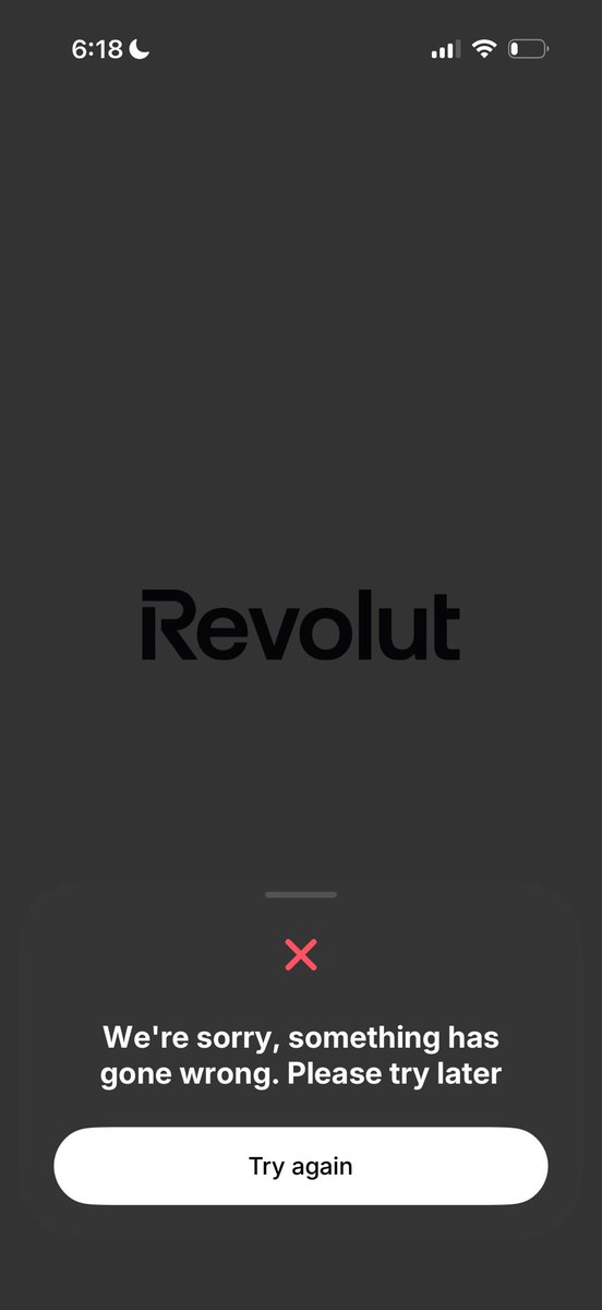 PatricksLitLife's tweet photo. Since 2 days my Revolut app isn’t working. Even now after reinstall it’s not even logging in anymore. Help @Revolut https://t.co/b2VWeZDZey