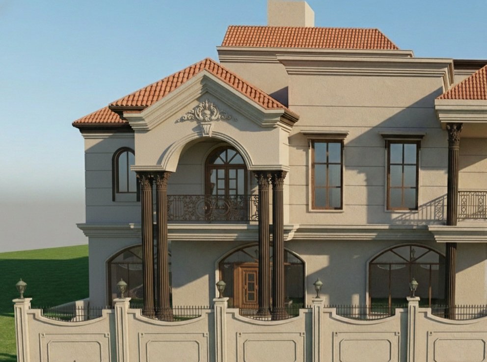 Patel_n_Friends's tweet photo. 🏛️ Project 02: European Elegance.

📍 Site: Sector 1, Gandhinagar
🎨 Style: European Classical with Contemporary Detailing
🧱 Materials: Red tile roofing, wrought iron, carved stone, wood-framed fenestration
🌞 Design Intent: To introduce a refined architectural language. https://t.co/Kv0Oky627H
