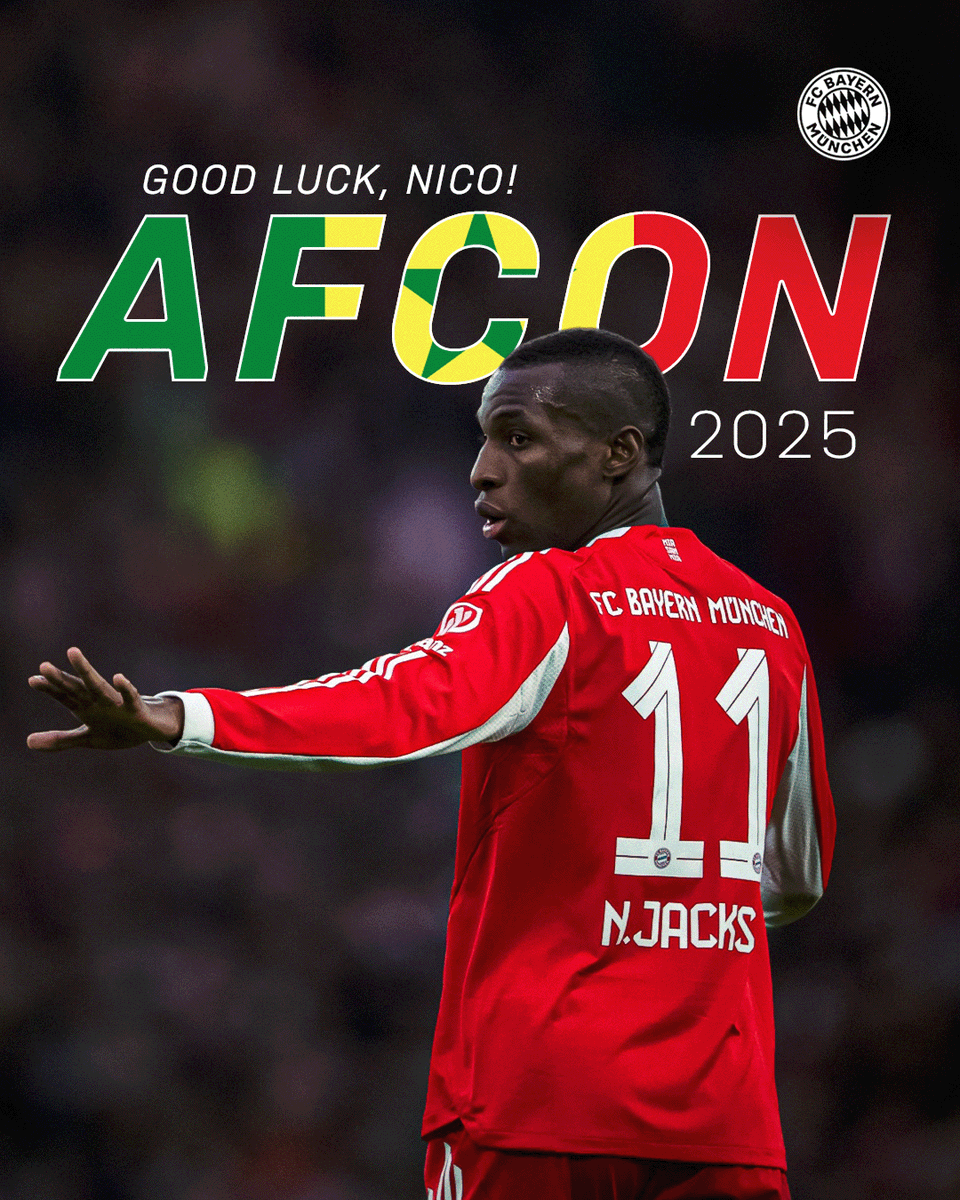 FCBayernEN's tweet photo. 𝗚𝗢𝗢𝗗 𝗟𝗨𝗖𝗞 𝗔𝗧 𝗔𝗙𝗖𝗢𝗡 𝗡𝗝1️⃣1️⃣ 🇸🇳 🍀 https://t.co/TP2U3bCXUr