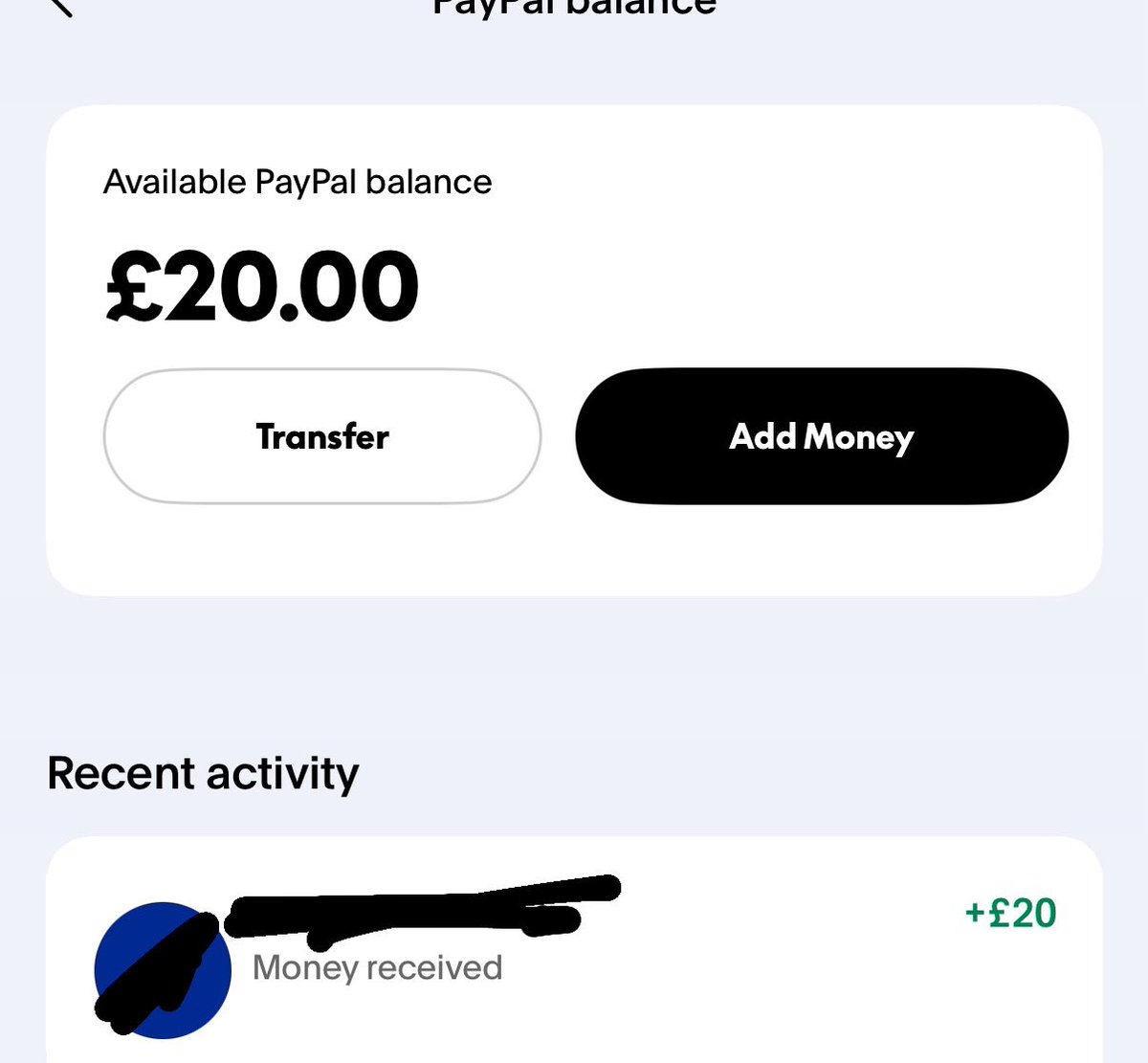 PayPal balance