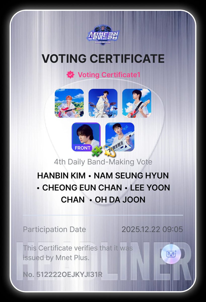 leeyoonchan_'s tweet photo. 251222—4th Daily Band-Making Vote
(4 votes) https://t.co/y8uxtoRNq7